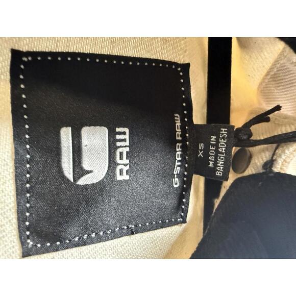 NWT G-Star RAW Arc 3D Denim Jacket PM Women’s Ecru Raw Denim Size XS - Picture 10 of 11